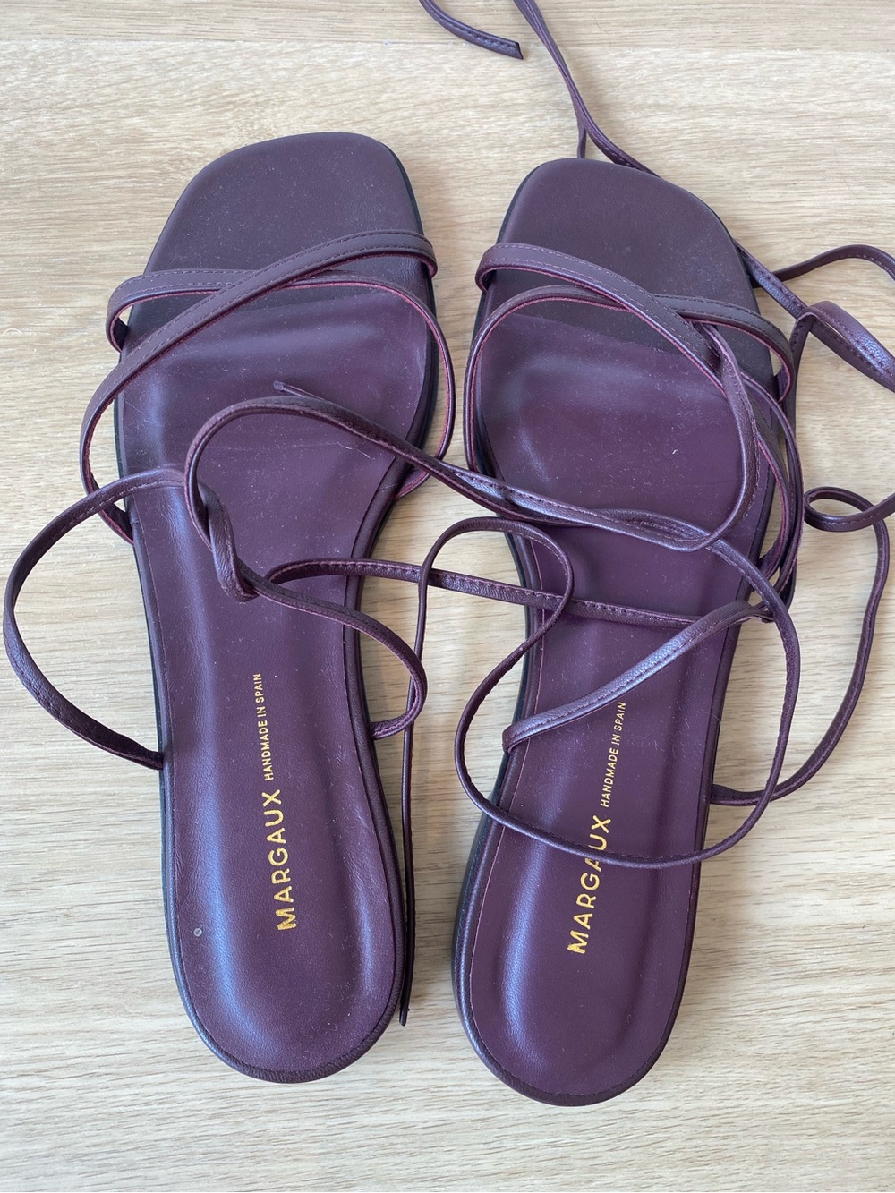 Margaux Burgundy Wrap Sandal - Picture 4 of 4